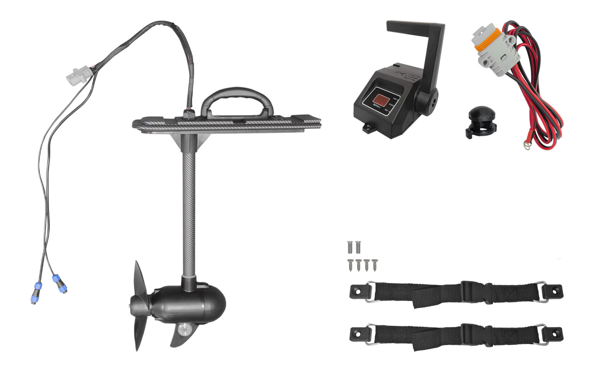 Elektromotor P750B 600 Watt für Nordmann® Angelkajaks inkl. Handsteuerung | Sondermodell #23