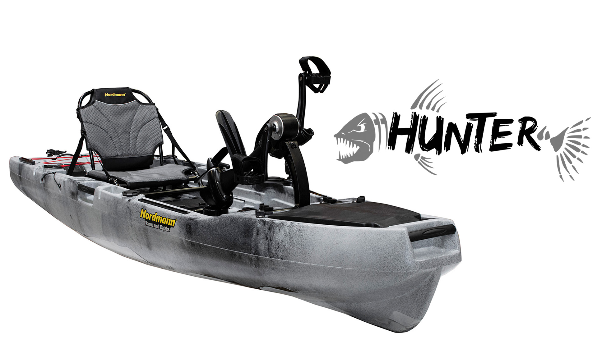 Nordmann® Hunter 10.5 Angelkajak Sit on Top inkl. Zahnstangen-Pedalantrieb