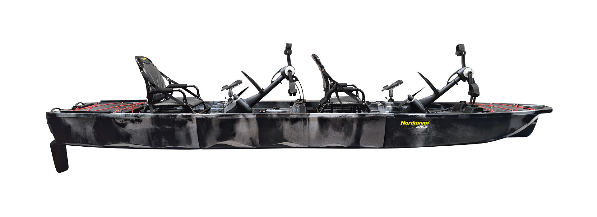 Nordmann® Viper 14.3  Duo teilbares Angelkajak Sit on Top inkl. Zahnstangen-Pedalantrieb