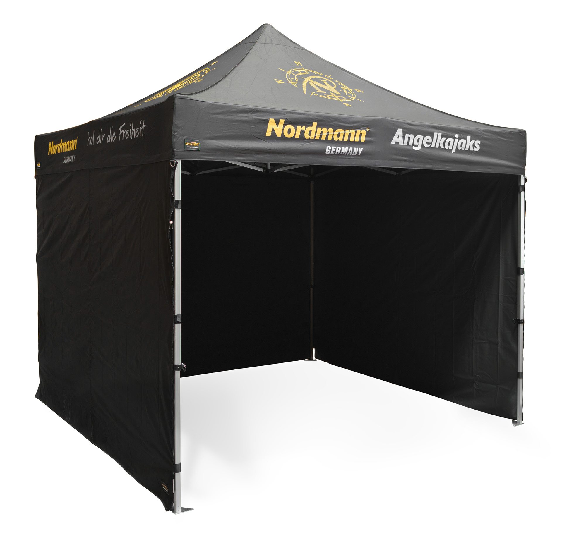 Nordmann® Faltzelt 3x3 m, inklusive 3 Seitenwände & Zubehör