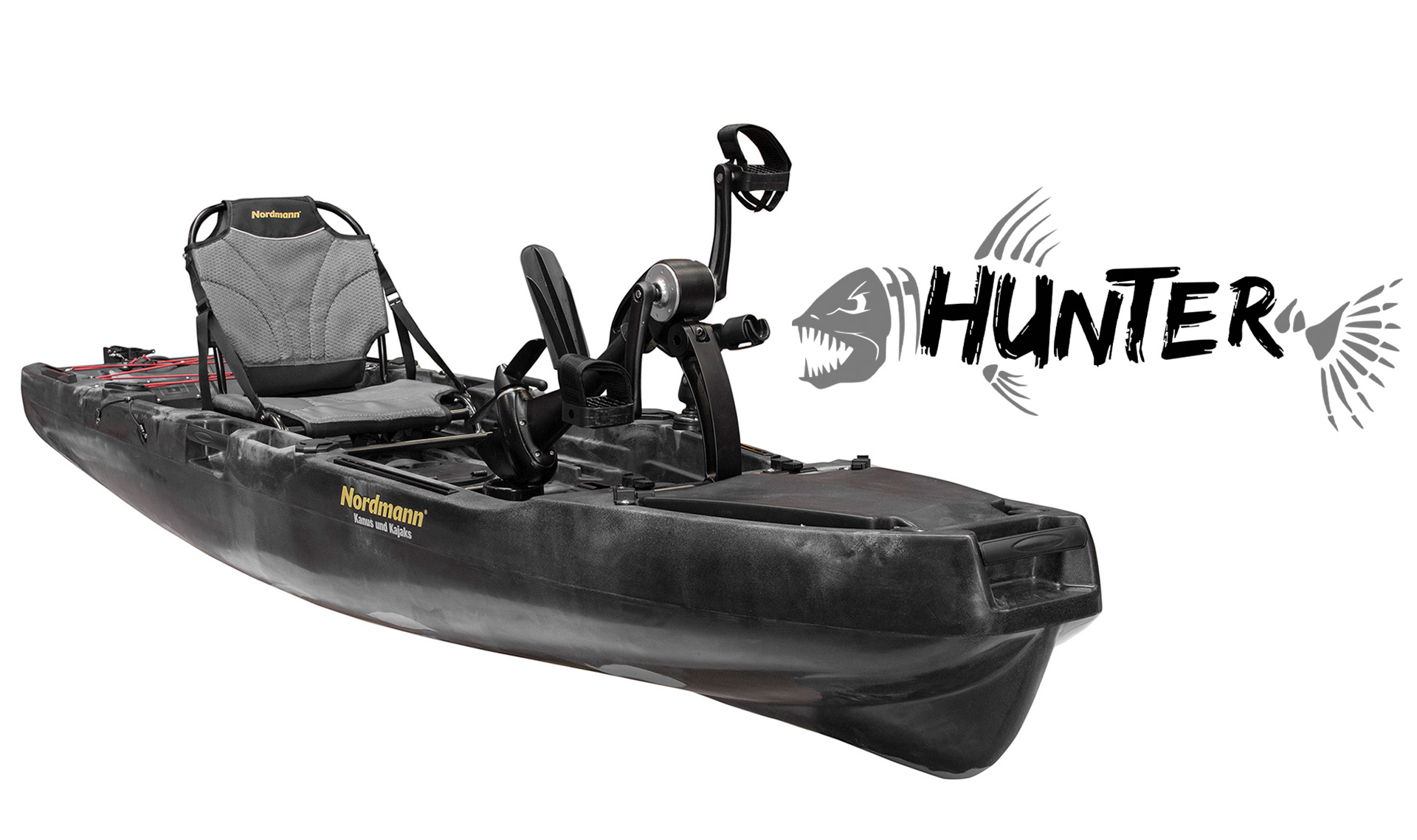 Nordmann® Hunter 10.5 Angelkajak Sit on Top inkl. Zahnstangen-Pedalantrieb