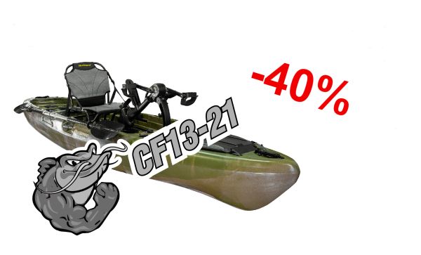 Nordmann® CF13-21 Angelkajak Sit on Top inkl. Zahnstangen-Pedalantrieb | B-Ware #25