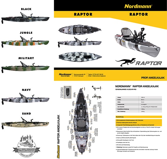 Nordmann® Angelkajak Raptor Flyer