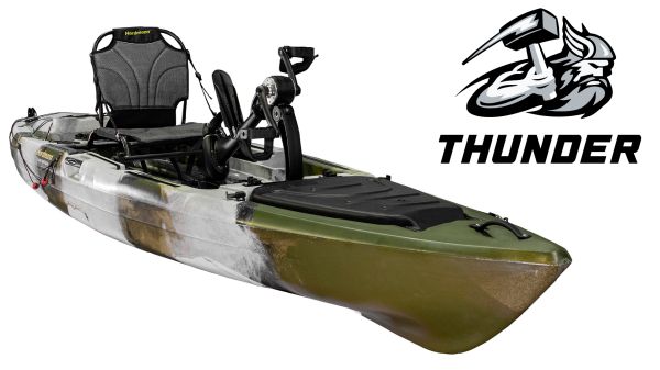 Nordmann® Thunder Angelkajak Sit on Top inkl. Zahnstangen-Pedalantrieb