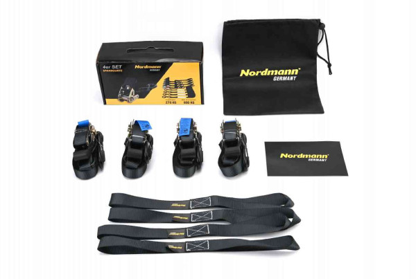 Nordmann® Spanngurt mit Ratsche 2-teilig, 4-er Set