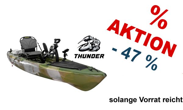 Nordmann® Thunder Angelkajak Sit on Top inkl. Zahnstangen-Pedalantrieb