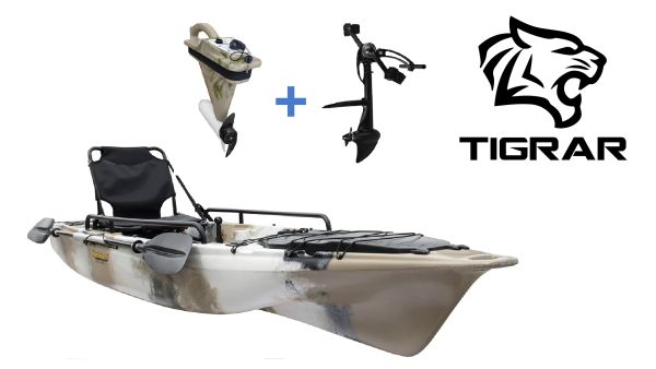 Nordmann® Tigrar Angelkajak Sit on Top | inkl. Pedalantrieb und Elektromotor