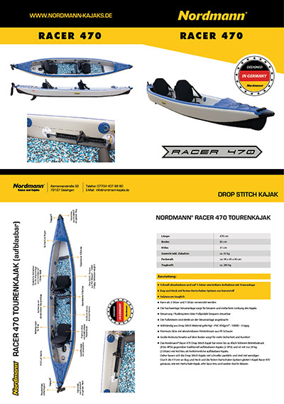 Nordmann® Drop Stitch Kajak Racer 470 Flyer