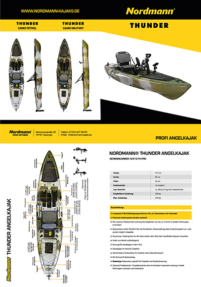 Nordmann® Angelkajak Thunder Flyer