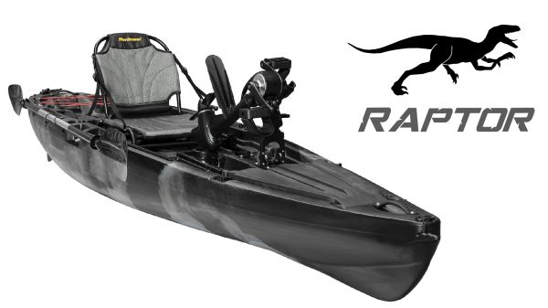 Nordmann® Raptor Angelkajak Sit on Top inkl. Zahnstangen-Pedalantrieb