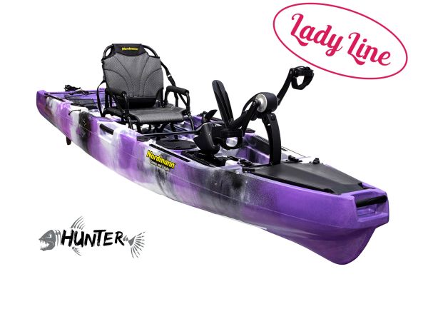 Nordmann® Lady Line Hunter Angelkajak Sit on Top inkl. Zahnstangen-Pedalantrieb