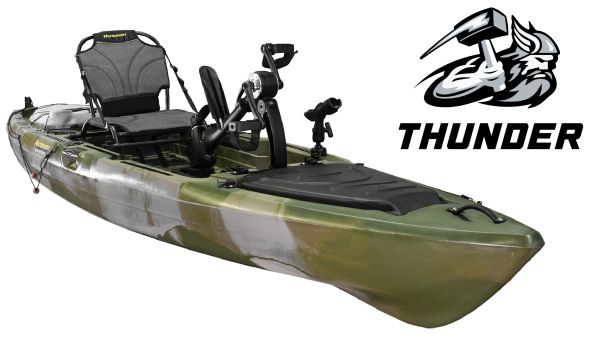 Nordmann® Thunder Angelkajak Sit on Top inkl. Zahnstangen-Pedalantrieb
