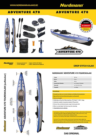 Nordmann® Drop Stitch Kajak Adventure 470 Flyer