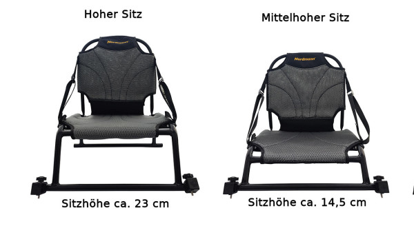 Nordmann® Komfort-Sitze für Angelkajaks in 2 verschiedenen Sitzhöhen