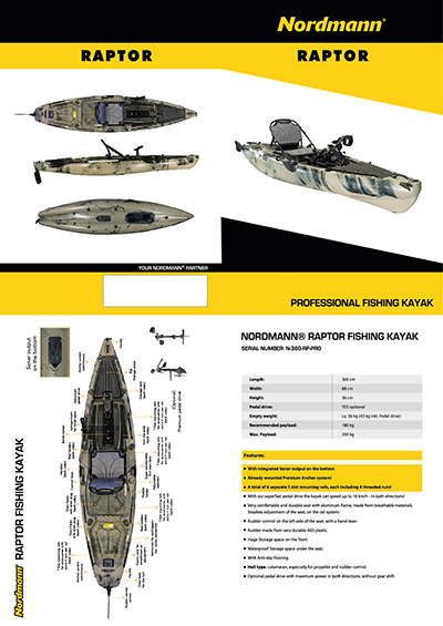 Nordmann® Fishing Kayak Raptor Flyer