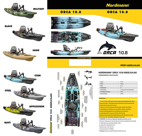 Nordmann® Angelkajak Orca 10.8 Flyer